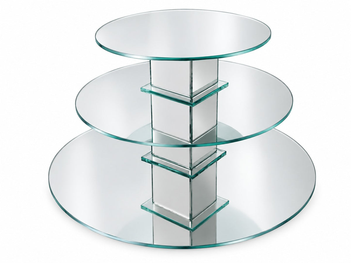 Three tier mirror cupcake stand for hire