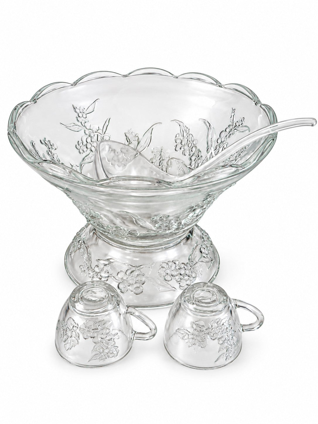 Glass punch bowl set for hire