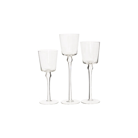 Prato Candle Holder - Glass - Large
