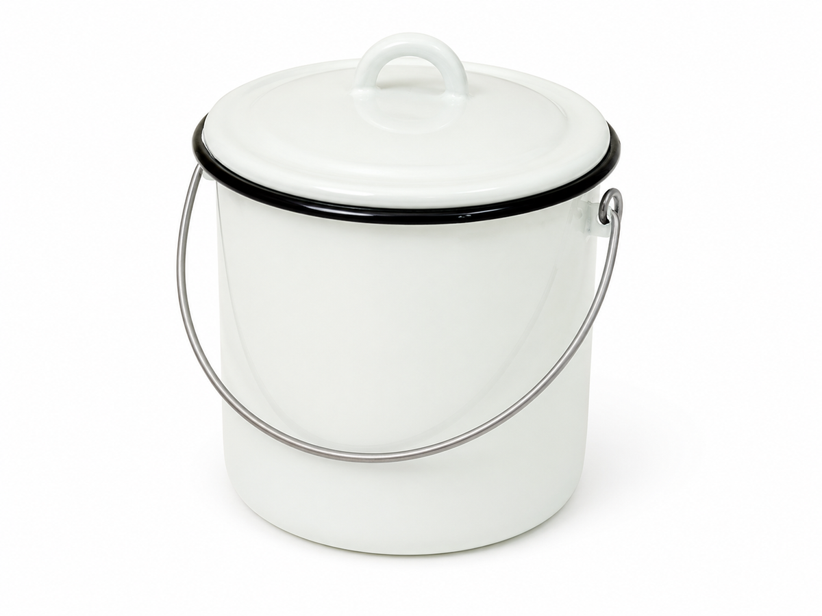 Enamel: Ice Buck with Lid