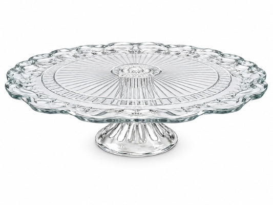 Large glass cake stand for hire