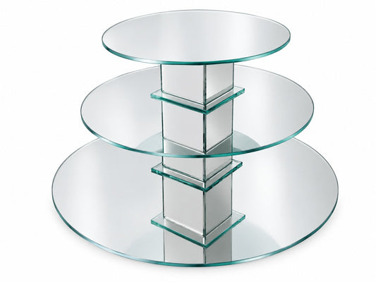 Three tier mirror cupcake stand for hire