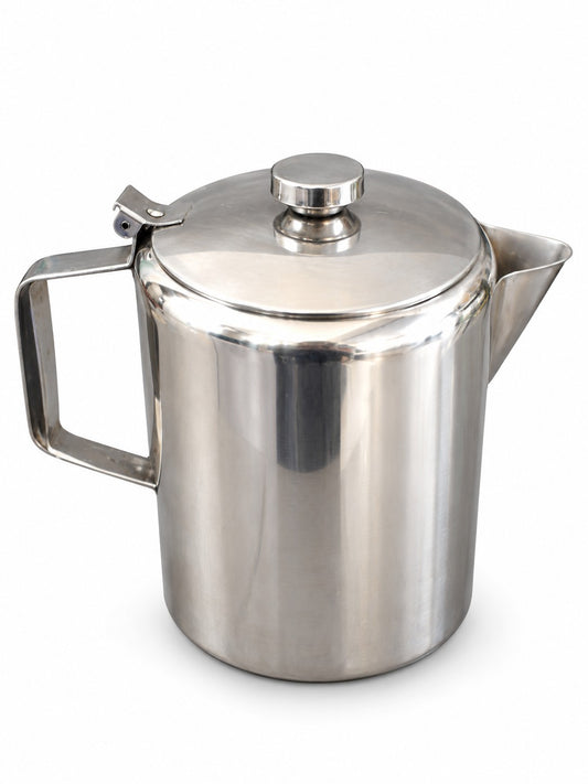 Large stainless steel tea and coffee pot for hire